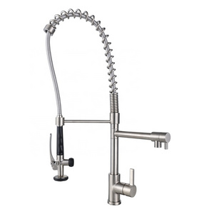 Brass UPC Kitchen Sink Faucets,Brush Nickle Commercial Restaurant Faucets sus 304 Pre Rinse Faucet