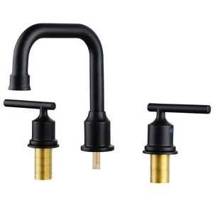 Widespread Bathroom Sink Faucet,Brass Vanity Faucet,2 Handle Basin Faucet Basin Mixer Taps