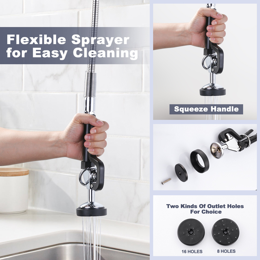 Commercial Industrial Kitchen Faucets With Swing Faucet Deck Mount Pull Down Catering Pre Rinse Sprayer Unit