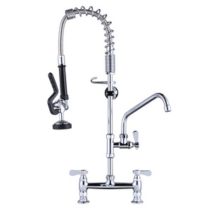 Commercial Industrial Kitchen Faucets With Swing Faucet Deck Mount Pull Down Catering Pre Rinse Sprayer Unit