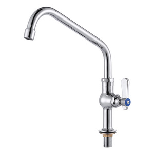 Commercial Plumbing Faucet Single Hole Brass Base Swivel Nozzle Single Pantry Faucet Industrial Faucet