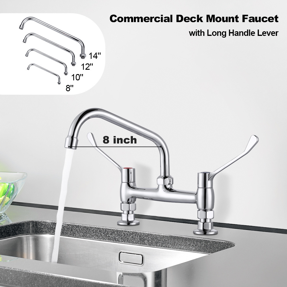 Sanitary Ware 8 Inches Central Sink Tap Commercial Pantry Faucet Kitchen Faucet Medical Faucet