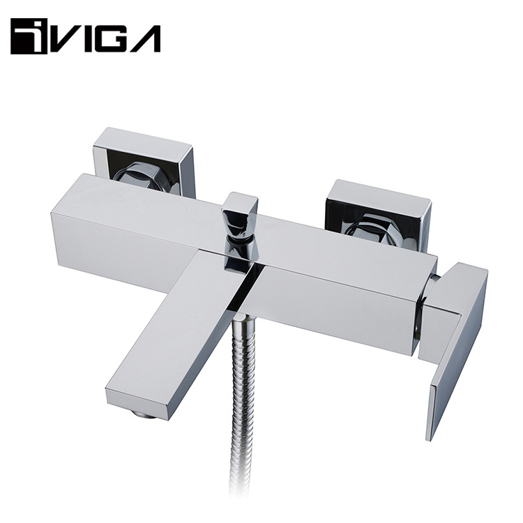 New Style Bath Mixer Wall Mounted Built-in Shower Faucet Bath Faucet Shower Bathtub Mixers Sets With Diverter