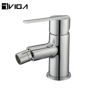 CUPC Brass Chrome Hot And Cold Water Single Handle Deck Mounted  Bathroom Bidet Mixer Tap Toilet Bidet Faucet