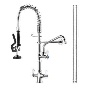 High Flow Kitchen Faucet UPC NSF Commercial Dishwasher Kitchen Deck Mount Pre Rinser Faucet