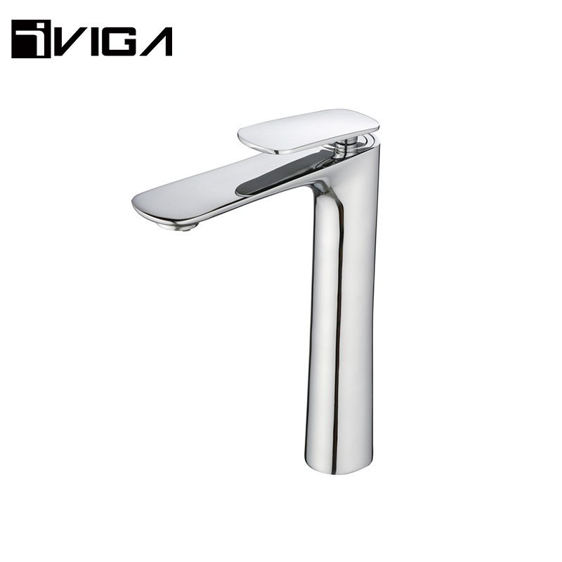 Good Quality CUPC Chrome Plating Single Lever Waterfall Wash Face Basin Sink Mixer Taps Bathroom Basin Faucet