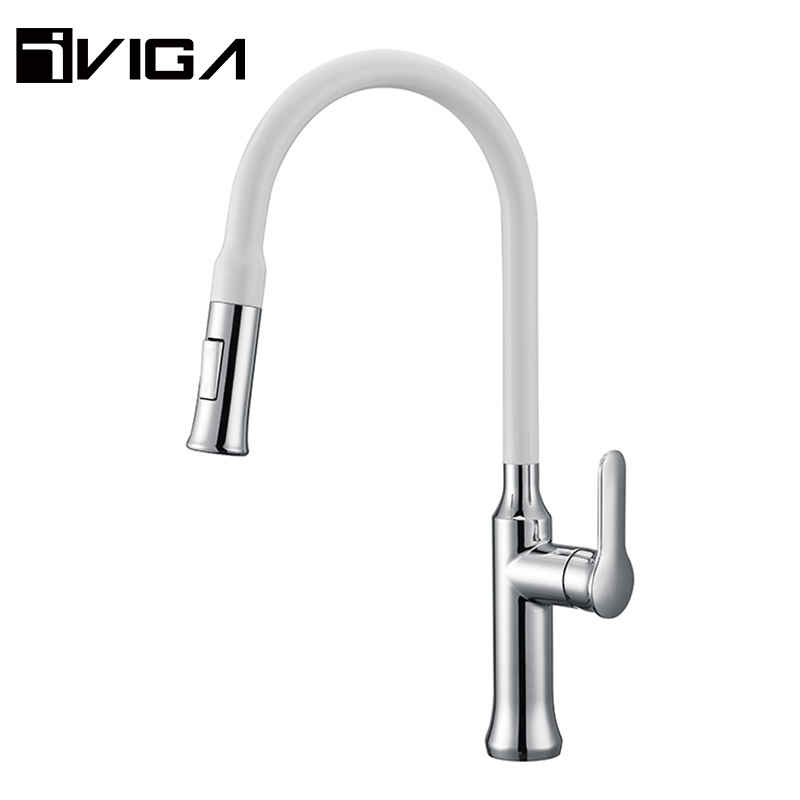 China Supplies Kitchen Sink Faucet Mixer Tap Multi Function Brass Body Pull Down 2 Way Kitchen Faucet