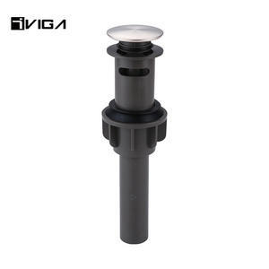 Viga Faucet Factory Directly Supply Pop-Up Drain with Overflow Matte Black Vessel Sink Drain