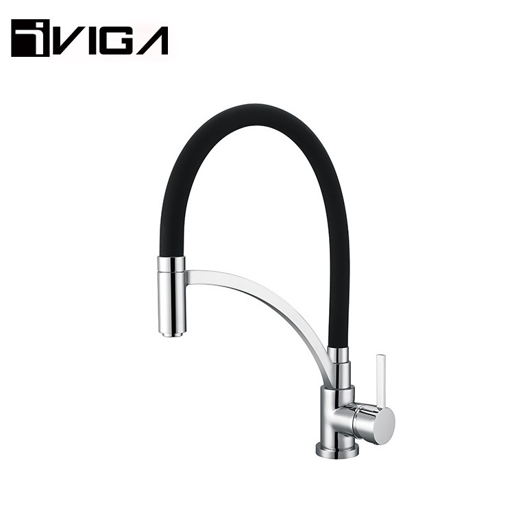 Multi Functions Chrome Kitchen Sink Tap Brass Kitchen Faucet Mixer Kitchen Faucet Black Hose