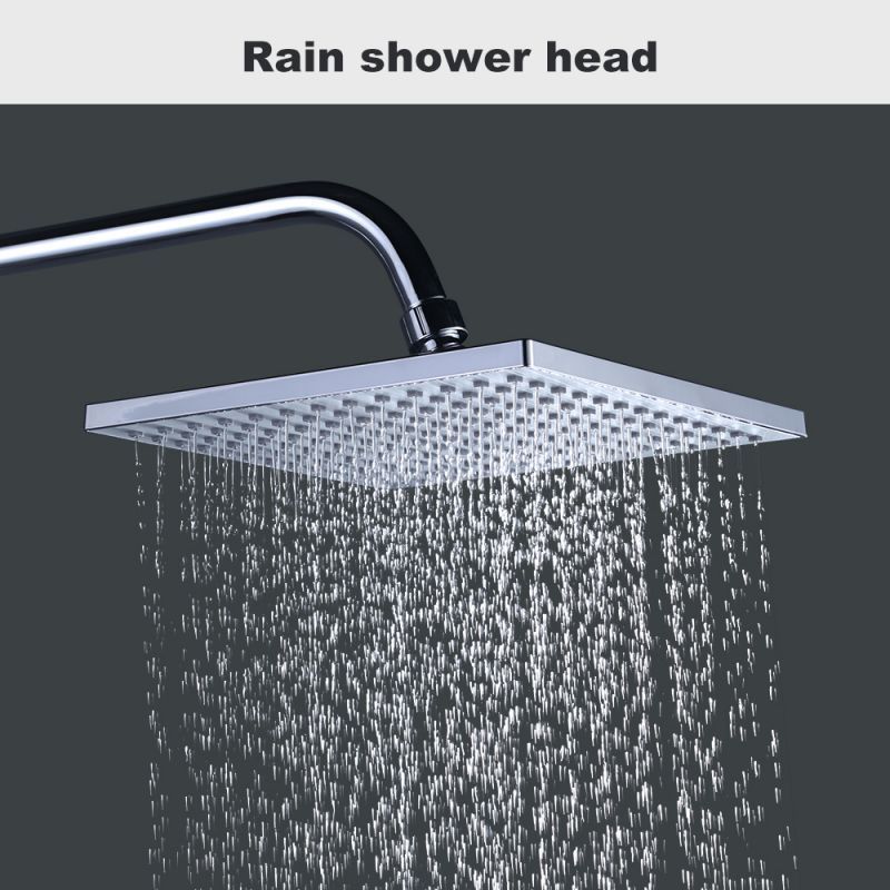 Chrome Plated Bathroom Shower Set, Adjustable Handset Faucet Bathroom Thermostatic Shower Mixer