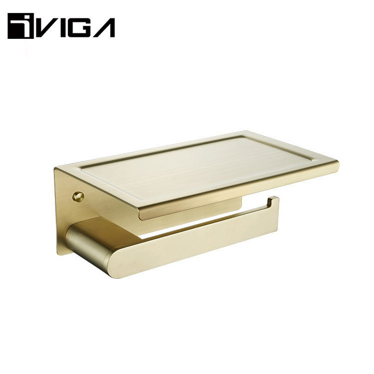 Modern Brushed Gold Soap Dish Hotel Bathroom Accessories Stainless Steel Golden Brushed Nickel Soap Dish