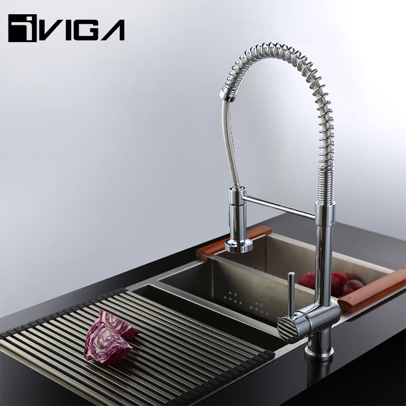 Kitchen Mixer Tap Chrome Spring Kitchen Faucet Pull Out Kitchen Sink Faucet