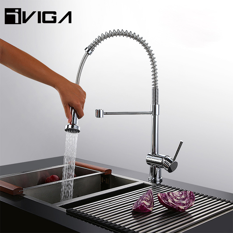 Kitchen Mixer Tap Chrome Spring Kitchen Faucet Pull Out Kitchen Sink Faucet