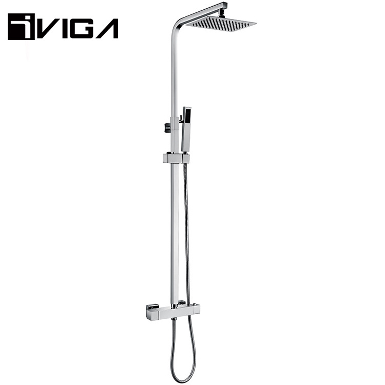 China Factory Sanitary Ware Brass Bathroom Shower Faucet Square Bath Mixer Tap  Bath Faucet