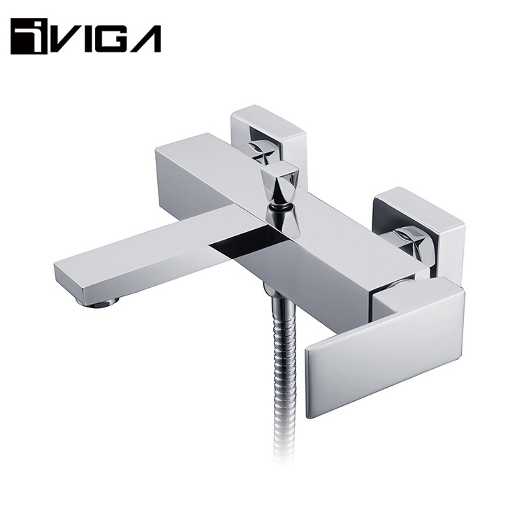 New Style Bath Mixer Wall Mounted Built-in Shower Faucet Bath Faucet Shower Bathtub Mixers Sets With Diverter