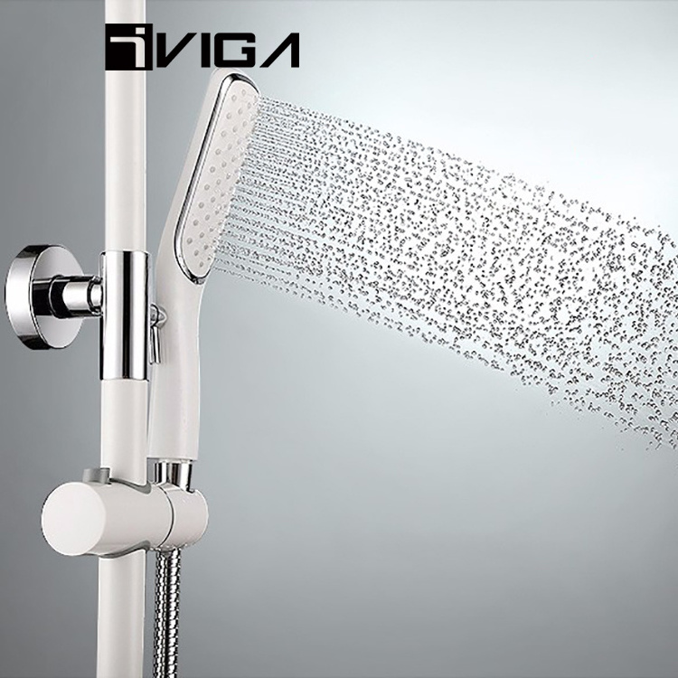 Hot Sale Chrome Polished Wall Mounted 3 Function Bath&Shower Faucet Rain Shower Set