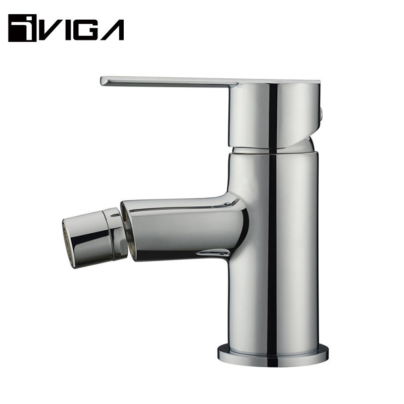 CUPC Brass Chrome Hot And Cold Water Single Handle Deck Mounted  Bathroom Bidet Mixer Tap Toilet Bidet Faucet