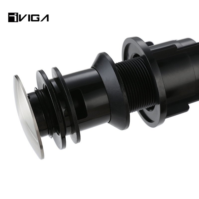 Viga Faucet Factory Directly Supply Pop-Up Drain with Overflow Matte Black Vessel Sink Drain