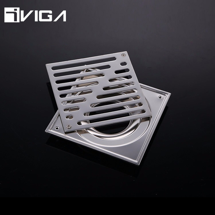 CUPC Sanitary Ware Brass Copper Sealing Corner Floor Drain For School Toilet