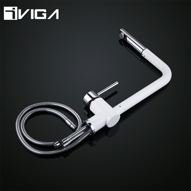 Lead Free Water Faucet Kitchen Mixer Tap  Pull Out Single Handle Kitchen Water Faucet Extender Tap