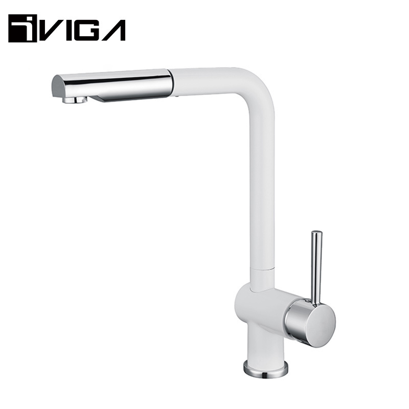 Lead Free Water Faucet Kitchen Mixer Tap  Pull Out Single Handle Kitchen Water Faucet Extender Tap