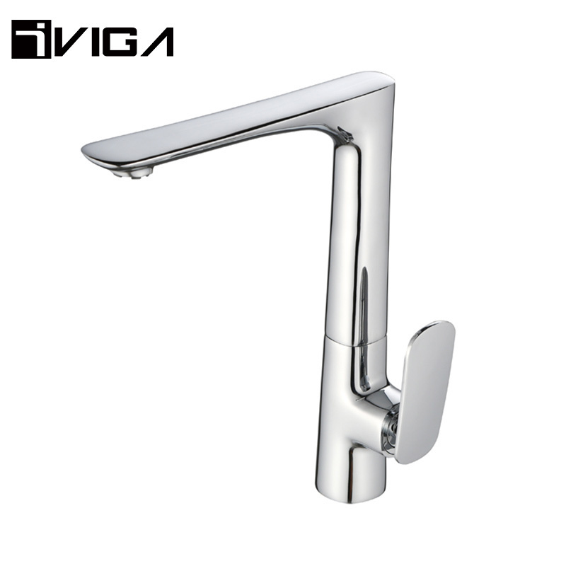 Good Quality CUPC Chrome Plating Single Lever Waterfall Wash Face Basin Sink Mixer Taps Bathroom Basin Faucet