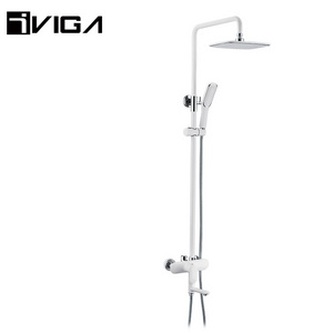 Hot Sale Chrome Polished Wall Mounted 3 Function Bath&Shower Faucet Rain Shower Set