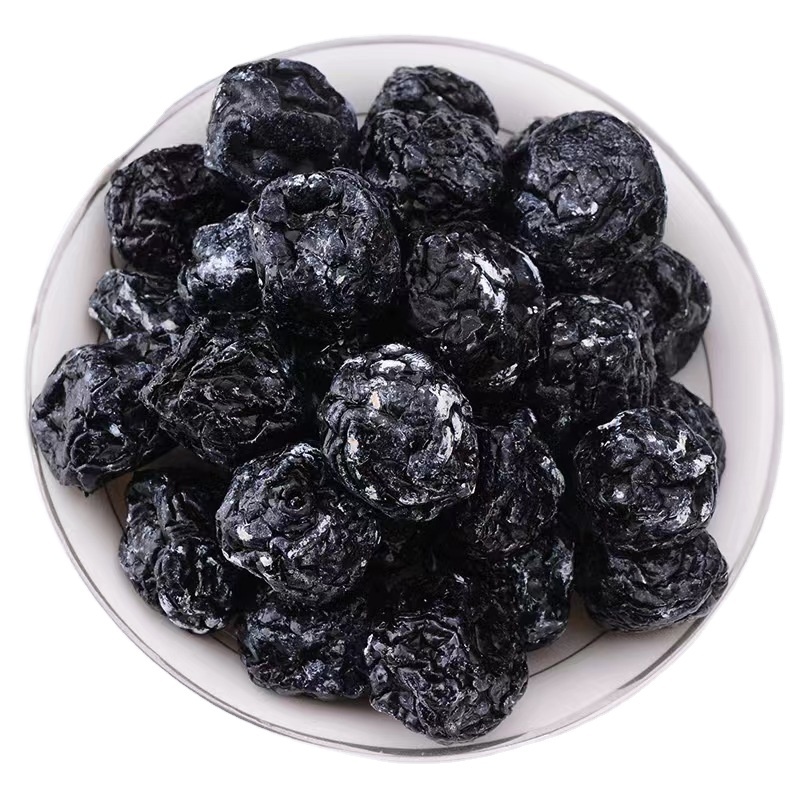 Natural Organic Healthy Salted Ebony Chinese Dried Plums Sour Preserved Black Plum Dehydrated Fruits Black Dried Plum