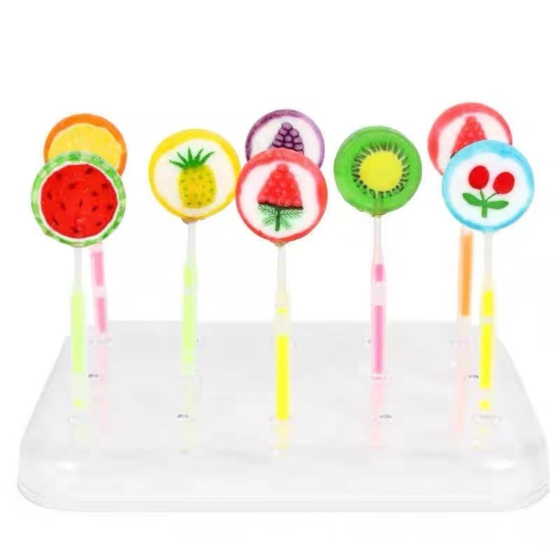 New Arrival Sweet Fluorescent Lollipop Fruit Sliced Lollipops Fluorescent Stick Lollipop