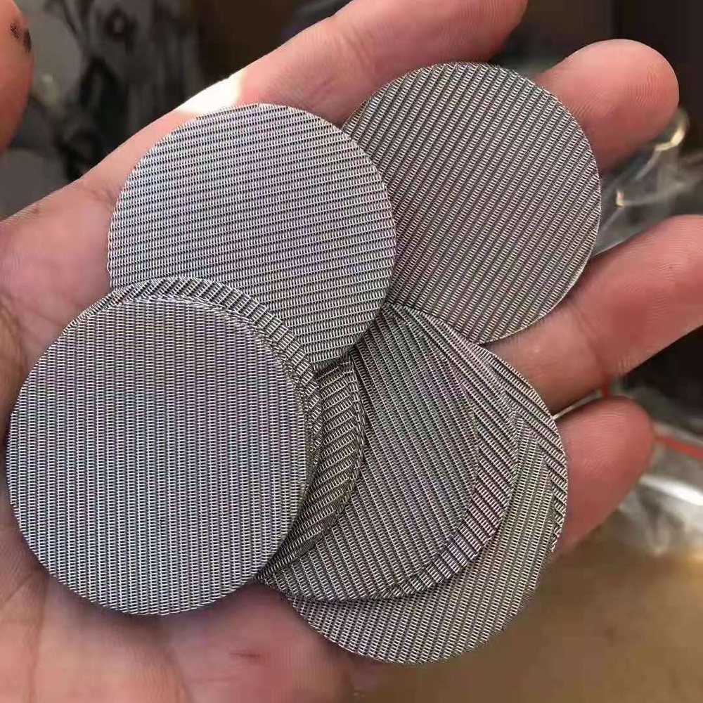 Stainless Steel SS 304 316L Round Plastic Extruder Filter 100 120 150 200 Micron Stainless Steel Dutch Weave Wire Mesh