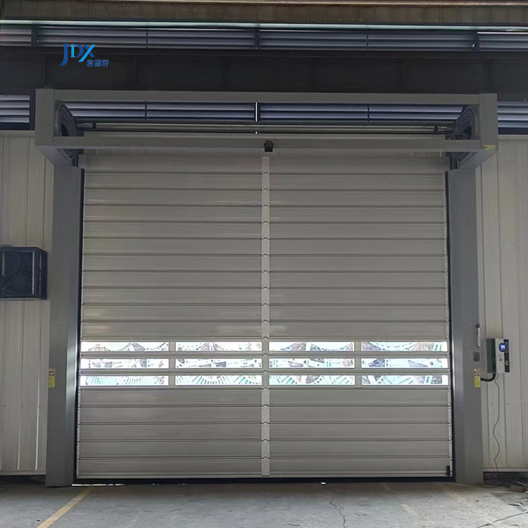 Factory Industry Automatic Aluminum Alloy Panel Steel Rolling Up Hard Shutter High Speed Hard Panel Door