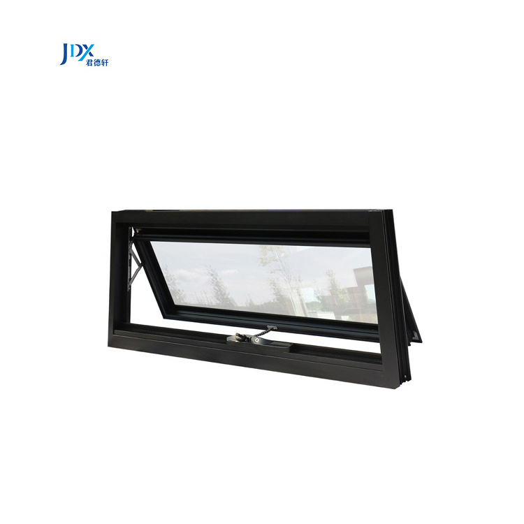 Commercial House Horizontal Storm Windows Aluminum Alloy Double Awning Window Full Opening Large Awning Windows