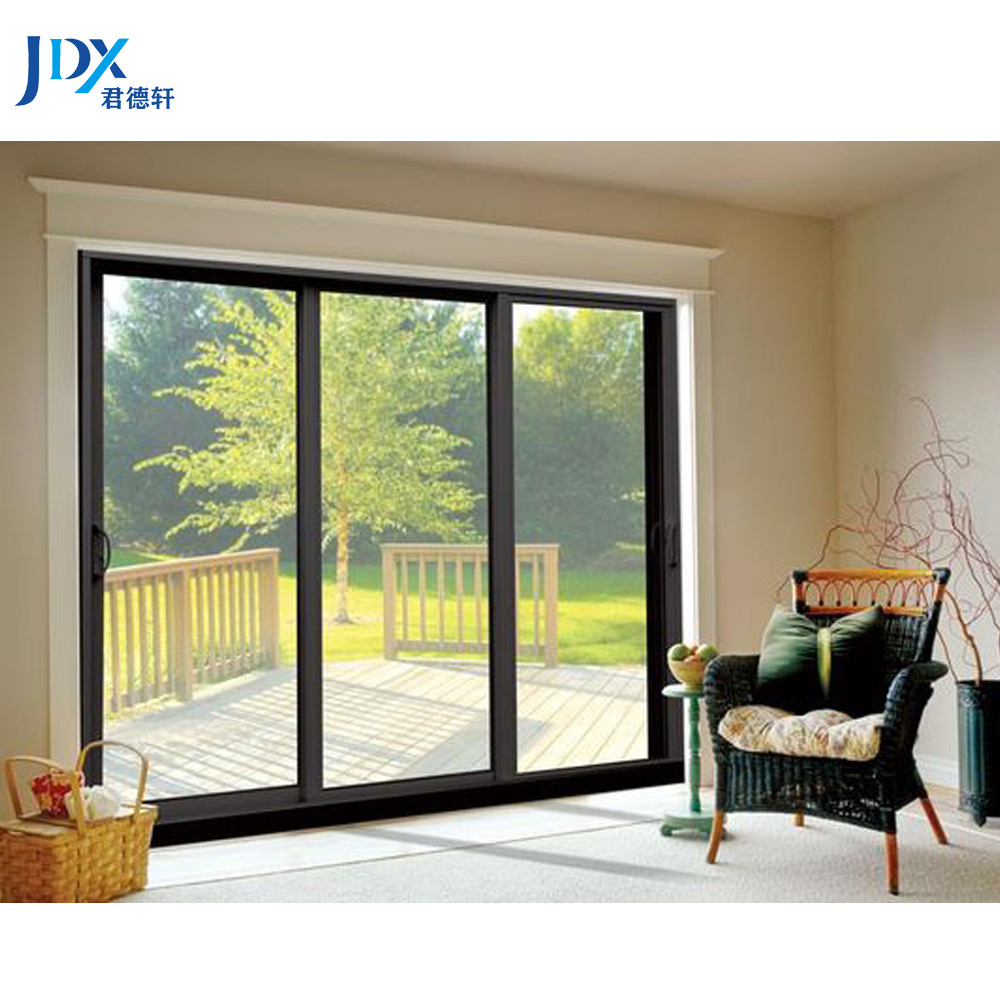 China Supplier Slide And Swing Patio Door Sliding Door Glass Design Aluminum Sliding Door With Mosquito Net