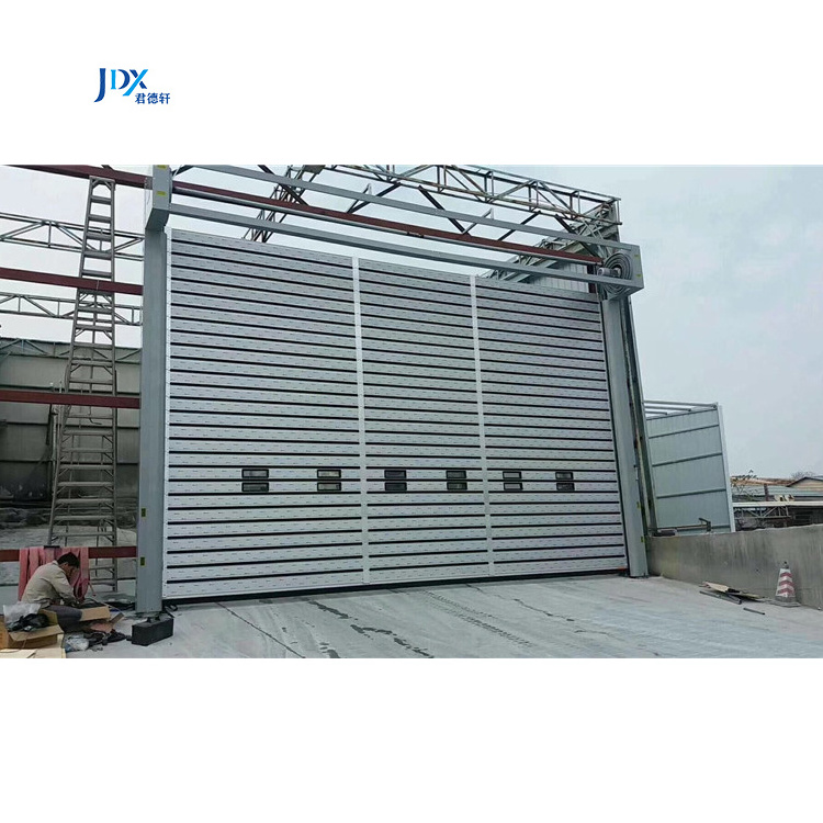 Factory Industry Automatic Aluminum Alloy Panel Steel Rolling Up Hard Shutter High Speed Hard Panel Door