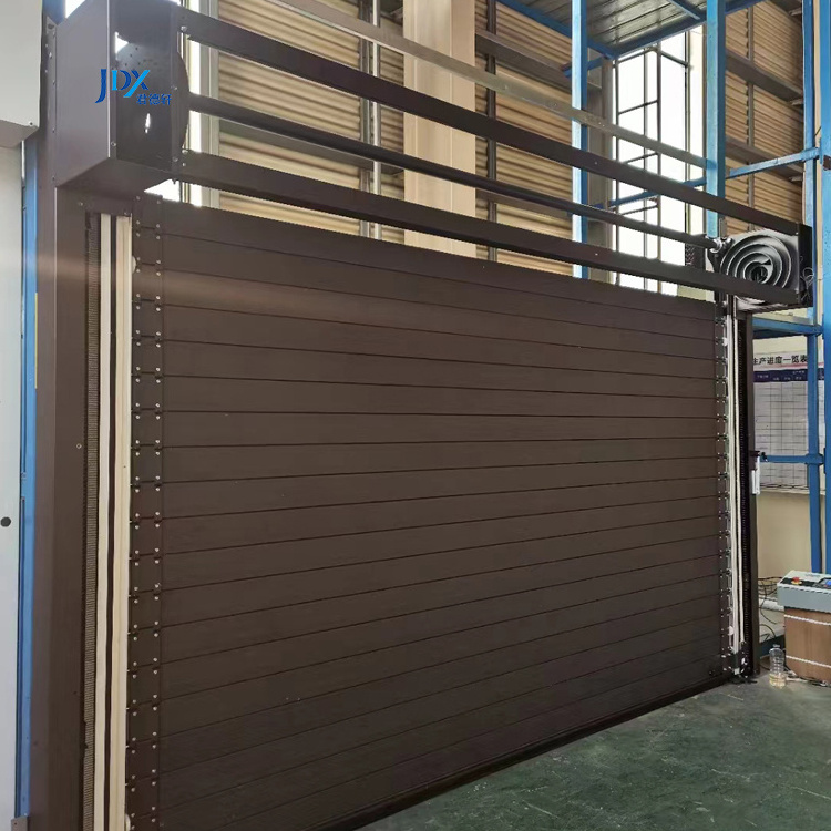 Factory Industry Automatic Aluminum Alloy Panel Steel Rolling Up Hard Shutter High Speed Hard Panel Door