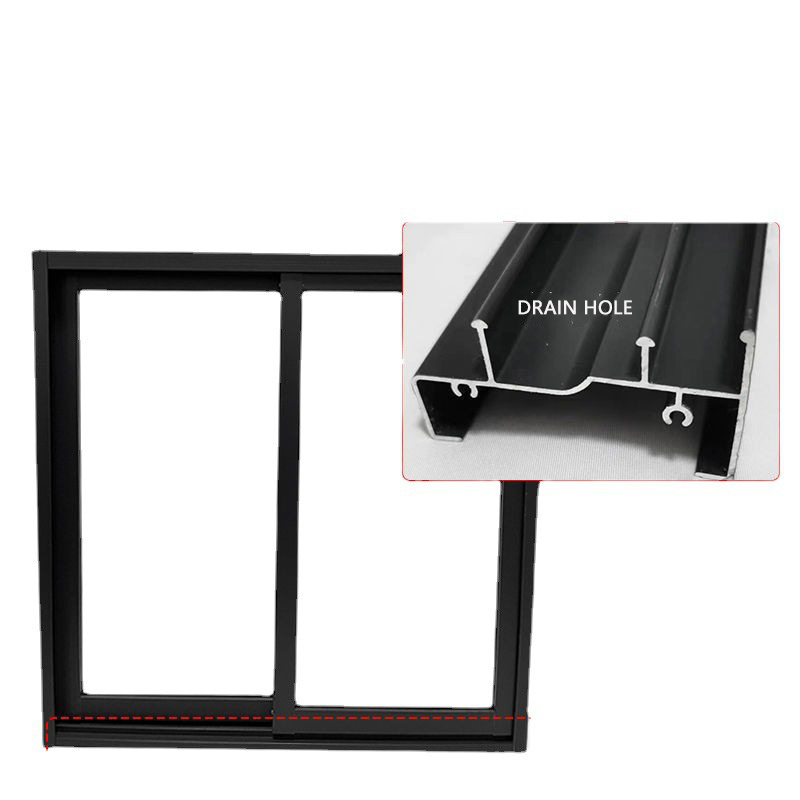 Customized Tempered Glass Manual Sliding Opening Window Aluminum Windows Double Sliding Window for Villa House