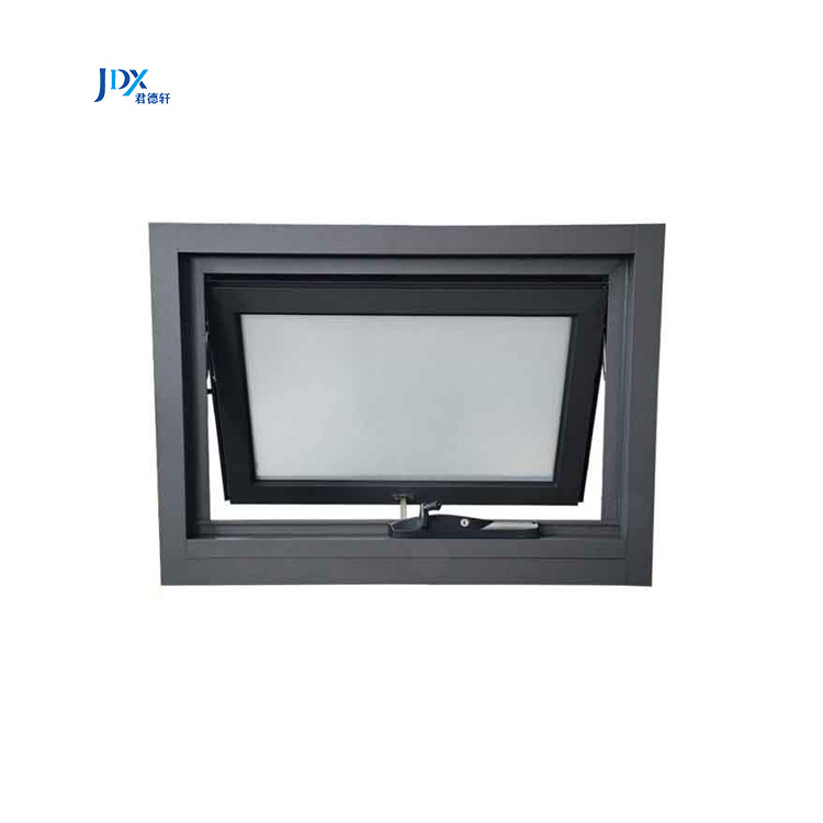 Commercial House Horizontal Storm Windows Aluminum Alloy Double Awning Window Full Opening Large Awning Windows