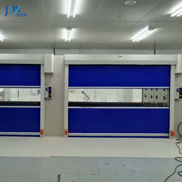 Automatic Commercial Rapid Door High Speed Roll Up Sheet Shutter Pvc High Speed Door For Warehouse