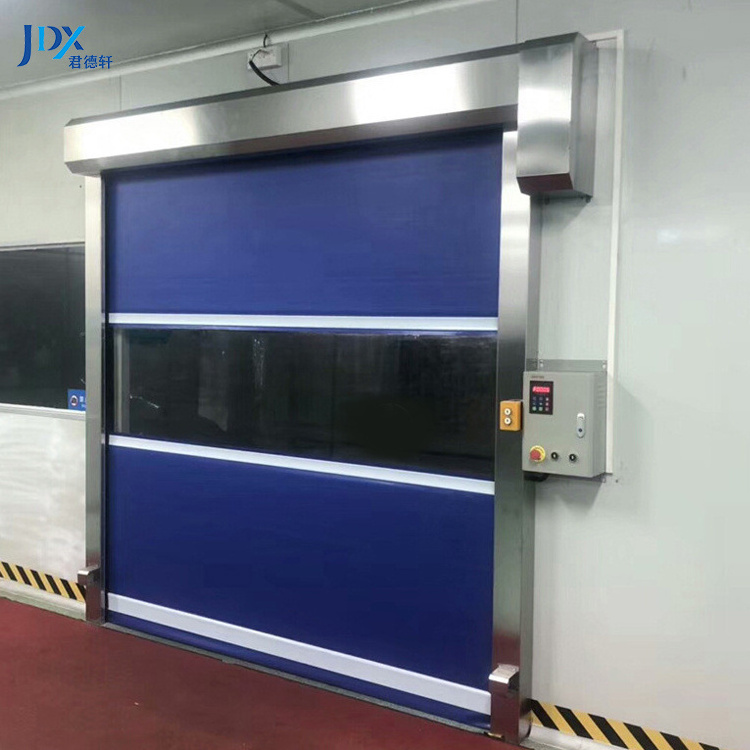 Self Repaired Transparency Pvc High Speed Door Automatic Security High Speed Stacking Doors For Warehouse