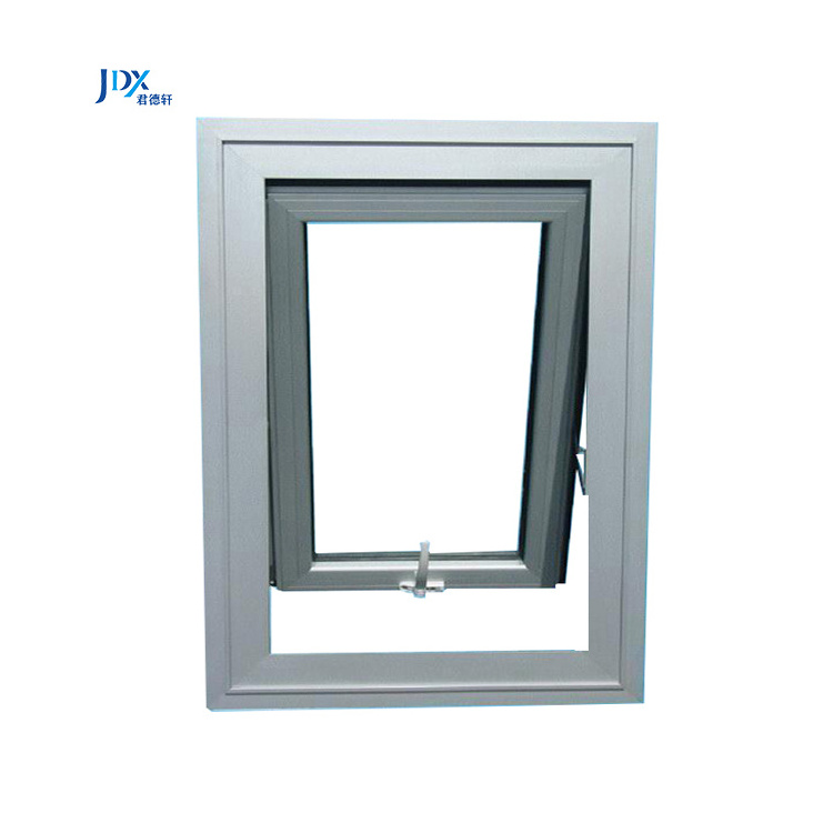 Commercial House Horizontal Storm Windows Aluminum Alloy Double Awning Window Full Opening Large Awning Windows