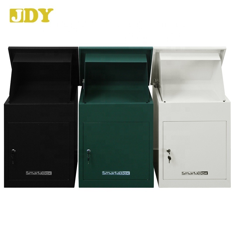 Apartment Porch Freestanding Self Locking Secure Pillar Parcel Box Locker Package Mailboxes