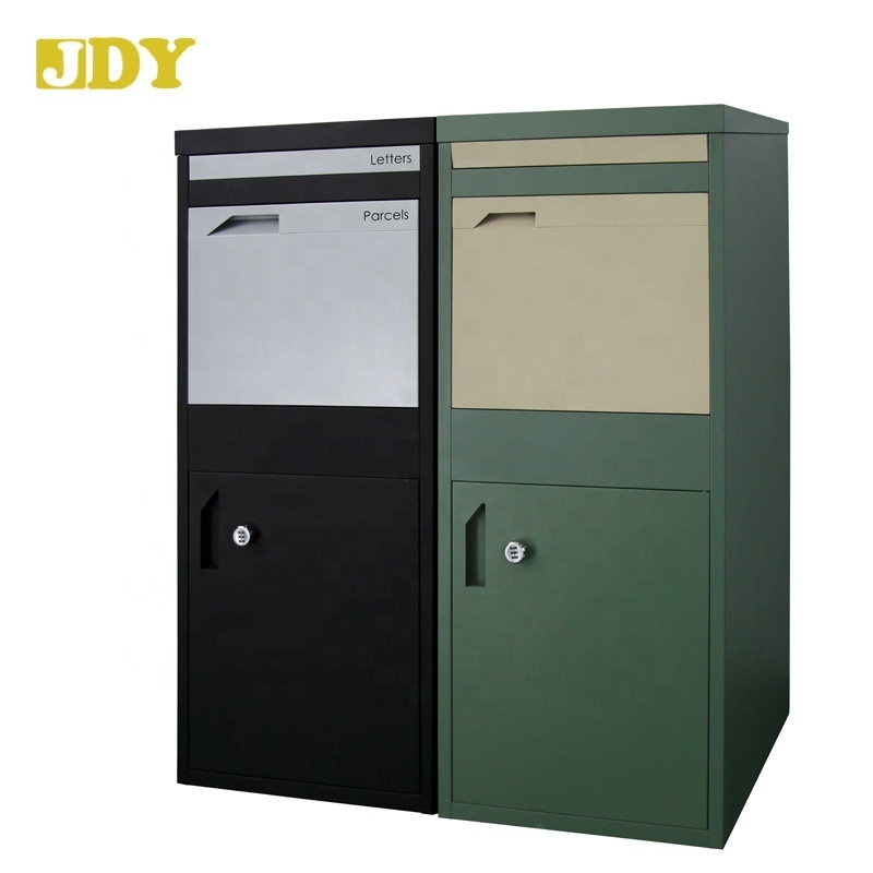 Curbside Brick In Galvanized Steel Made By Sheet Metal Outdoor Locking Parcel Mail Courier Cabinet Letter Box