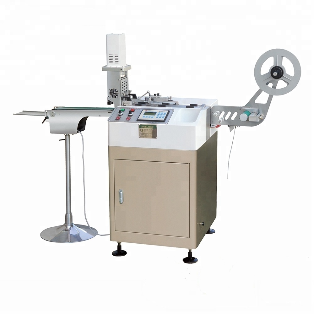 High Speed Ultrasonic Polyester Satin Ribbon Label Cutting Machine for Garment Care Labels,Tape Cut and Seal Machine (JC-3080)