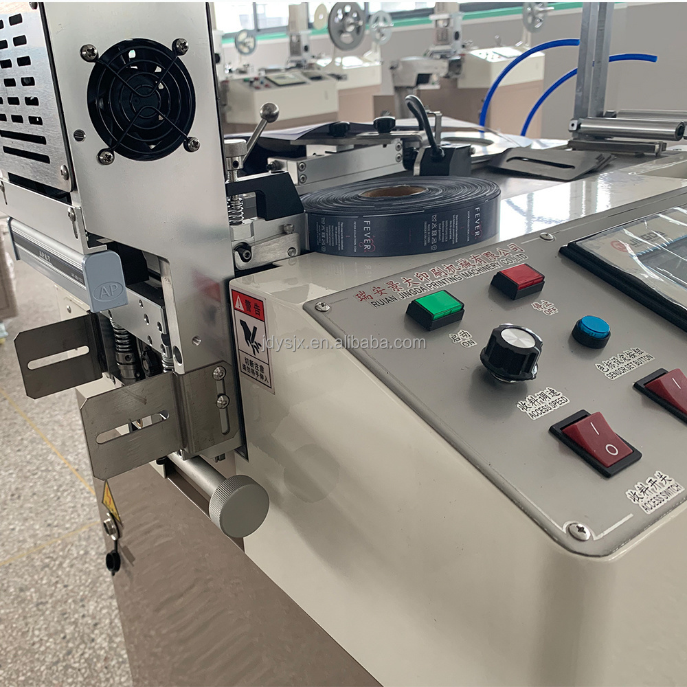 High Speed Ultrasonic Polyester Satin Ribbon Label Cutting Machine for Garment Care Labels,Tape Cut and Seal Machine (JC-3080)