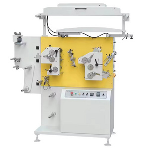 JR-1521 High Speed 2+1 Colors Double Side Roll To Roll Flexo Printer Fabric Clothes Satin Ribbon Cotton Label Printing Machine