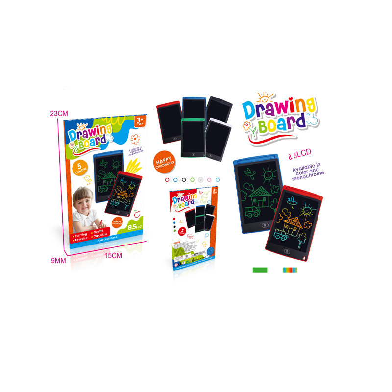 Writing Tablet 8.5 Inch Colorful Doodle Board Drawing Pad LCD Writing Board for Kids