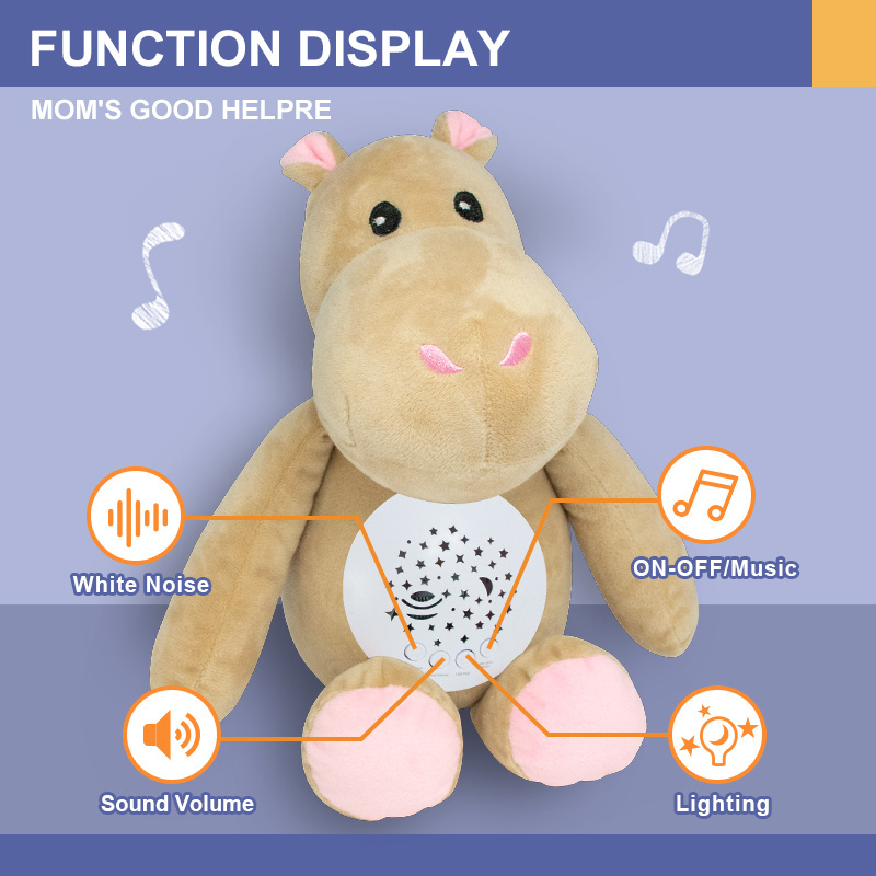 Baby Sleep Soother Night Light Soft Animal Projection Musical Soft Toys Baby Sleeping Plush Toys