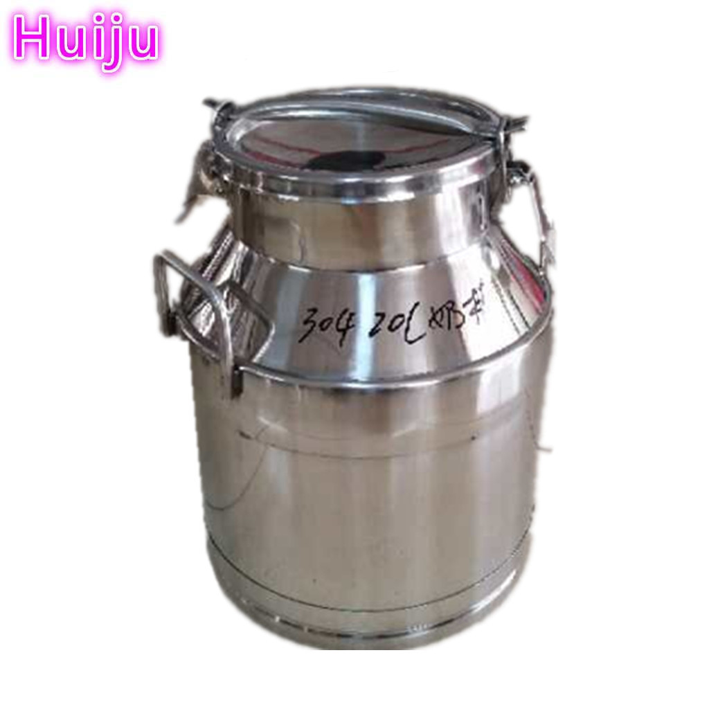 Milk Pot Stainless Steel milk bucket /  storage tank container / milk can with lid