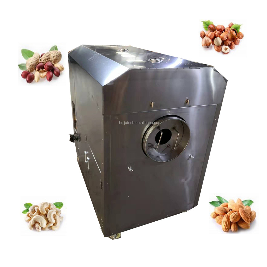 4-7.5kg/batch electric rotary heating cashew nuts roaster HJ-25DS peanut cocoa bean roasting machine