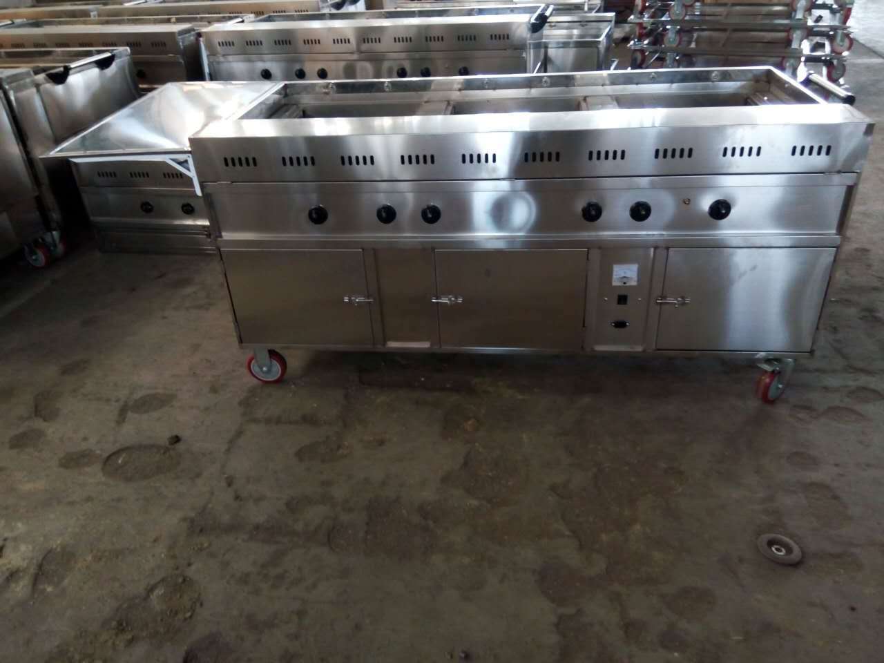 8 row chicken grill  gas electric  roaster machine